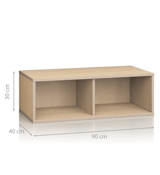 Schrank, 2 offene Fächer, B90xH30xT40 cm